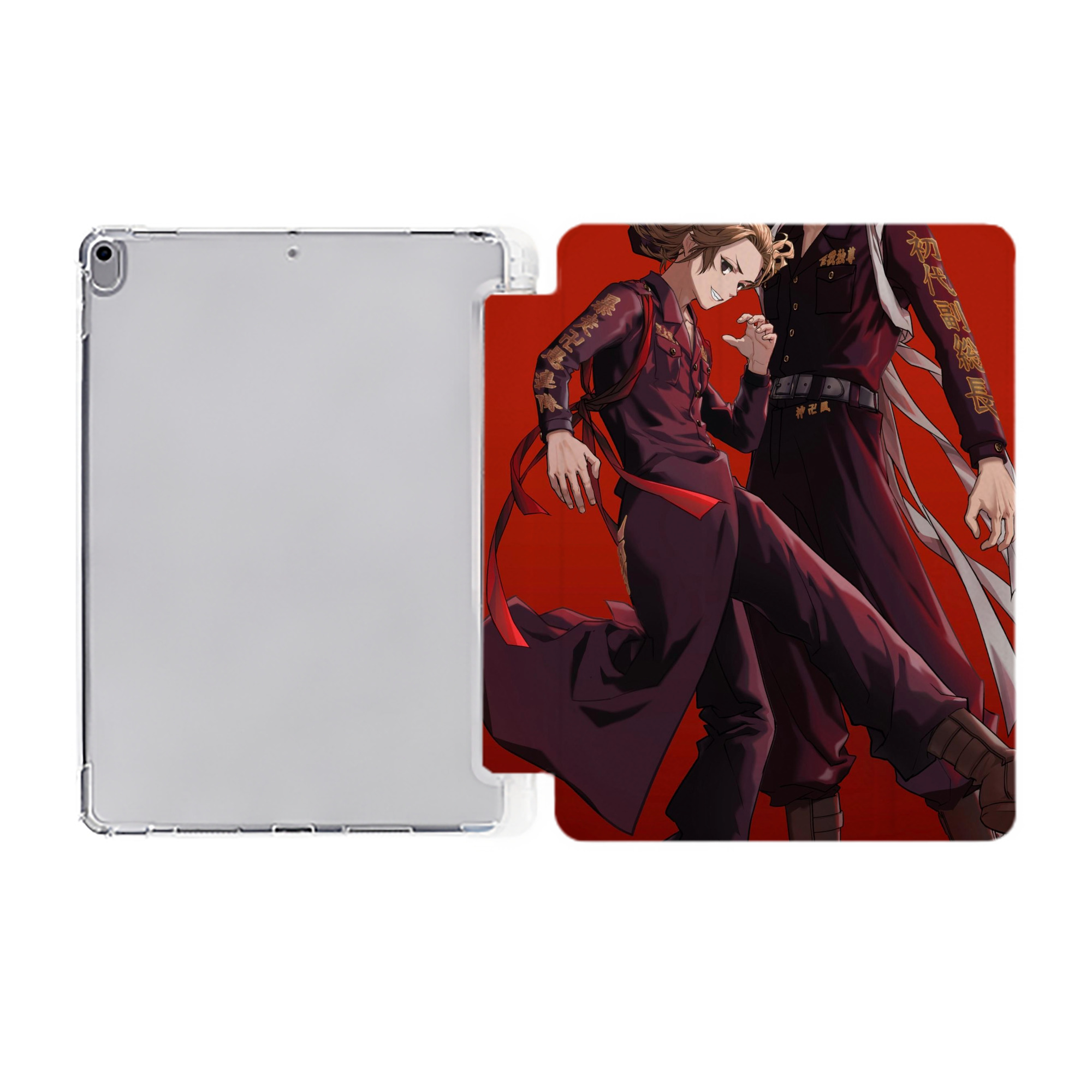（画像用） 東京リベンジャーズ Tokyo Revengers IPad ケース ペン収納付き 三つ折りスタンド PUレザー×シリコン 対応機種9.5/10.5/10.9インチ